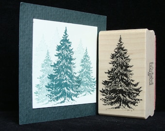 picture show rubber stamp "pine tree"  (larger)