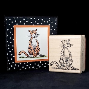 wild cat #1 rubber stamp