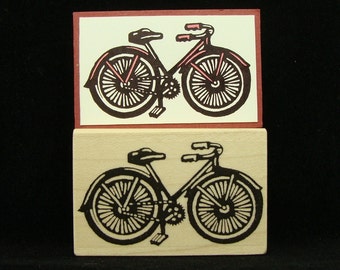 fat tire bicycle rubber stamp