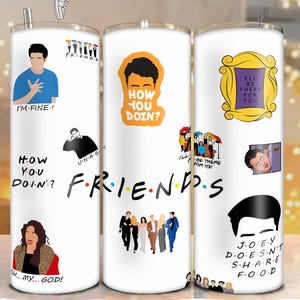 Friends design Tumbler, tv show inspired, 20oz Skinny Tumbler Sublimation Designs, For Straight Tumblers, PNG File Digital Download