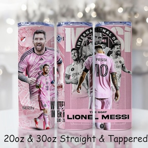 Envoltura para vaso Lionel Messi de 20 oz (archivo digital)