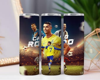 2er-Pack Cristiano Ronaldo Tumbler Wrap, 20 Unzen Skinny Design (PNG Digitale Datei)