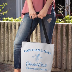 Personalized Beach Bachelorette Tote Bag, Beach Brides Gift Bag, Bach Club Bachelorette Party Gift Bag, Bridesmaid Gift Bag
