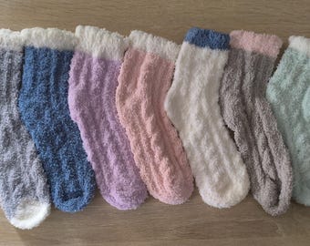 Fluffy Fleece Winter Socks | 7 Pairs Cozy Thermal Slipper Socks