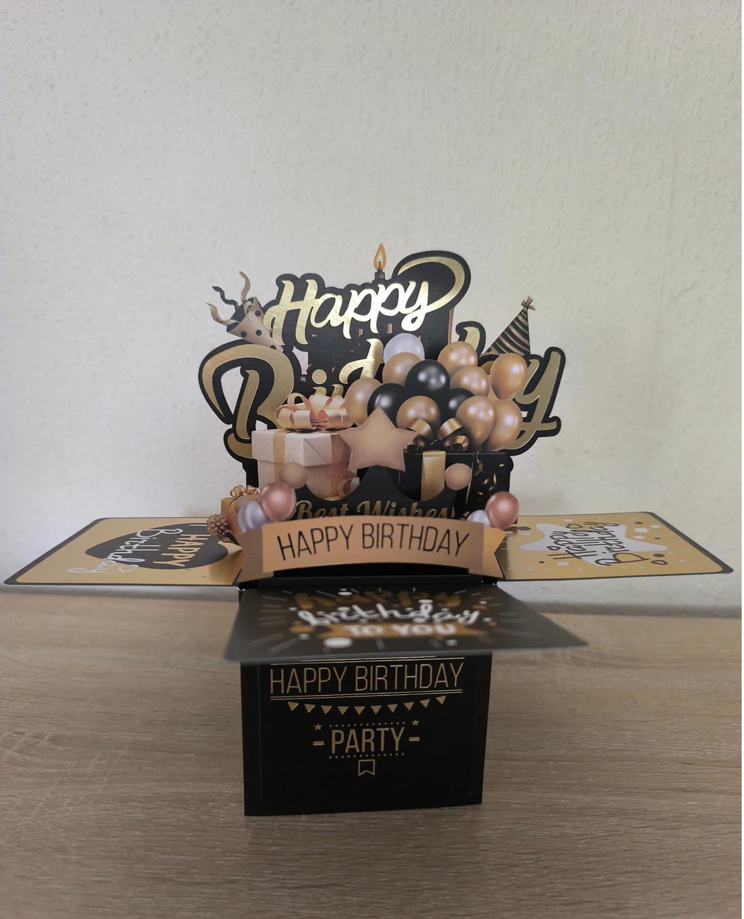 Luxury Pop-up Birthday Card – 3D Box Design With Balloons | Elegant ...