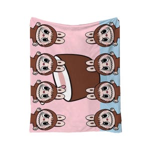 Flannel Plush Blanket 59x39 Inches | Snug Warm Fleece Throw | Cute Bedroom Decor | Personalized Gift Option