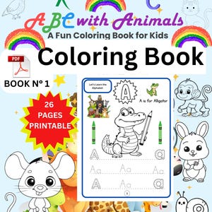 Malbuch: ABC mit Tieren - Ein lustiges Malbuch für Kinder
