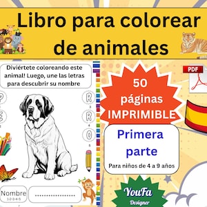 Livro para colorir de animais