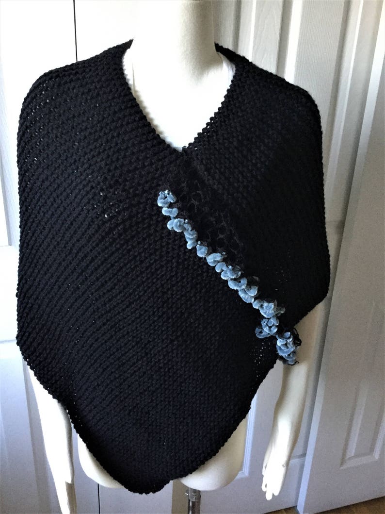 Christmas gift ideas wrap.women accessories poncho hand made gift size SM hand knit cape gift under 30