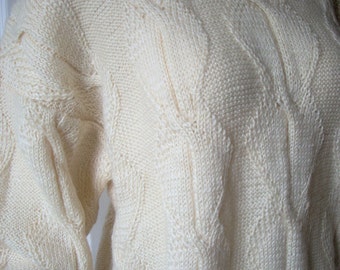 Valentines day gift ideas, Hand knitted sweater, Beige sweater, New fashion, Hand made gift ideas for Men, size is M