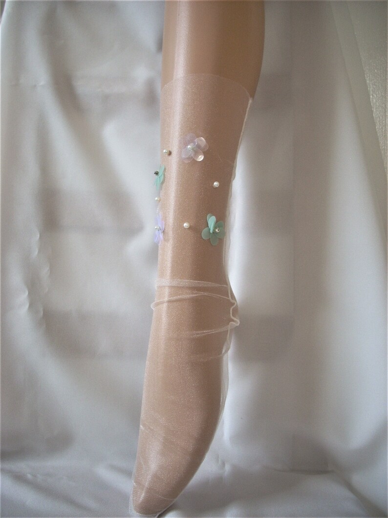 mesh bow fishnet sock hosiery lace socks transparent sky blue tulle socks Mothers day gift ideas women Harajuku Glitter star socks