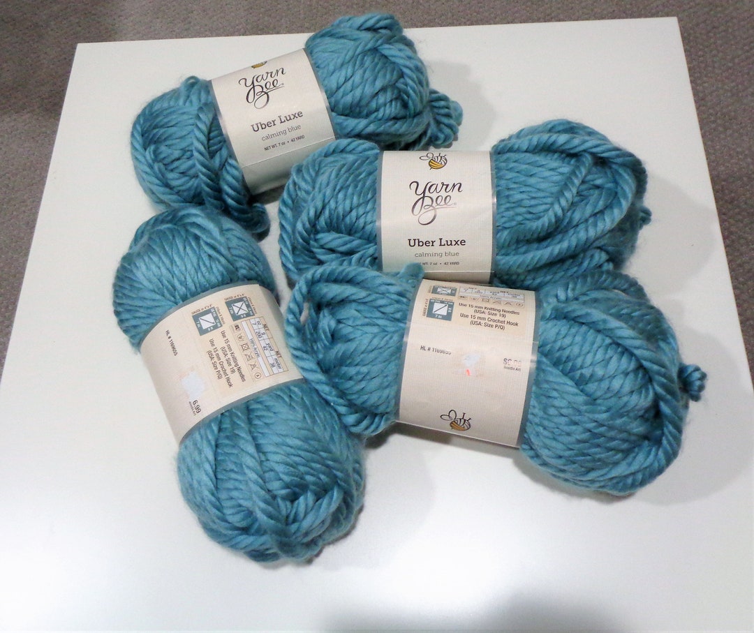 4 Yarn Bee Uber Luxe 200 Gr 42 Yds Calming Blue Etsy