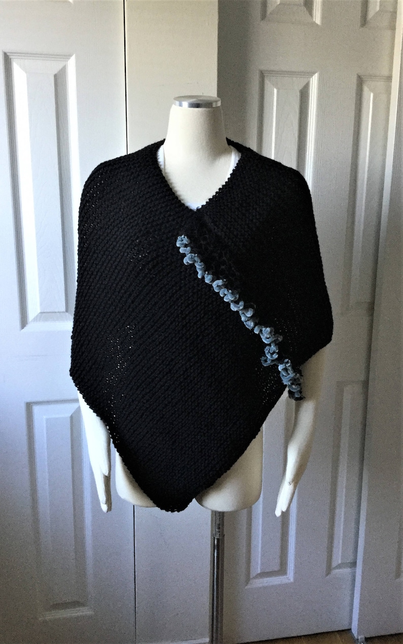 Christmas gift ideas wrap.women accessories poncho hand made gift size SM hand knit cape gift under 30