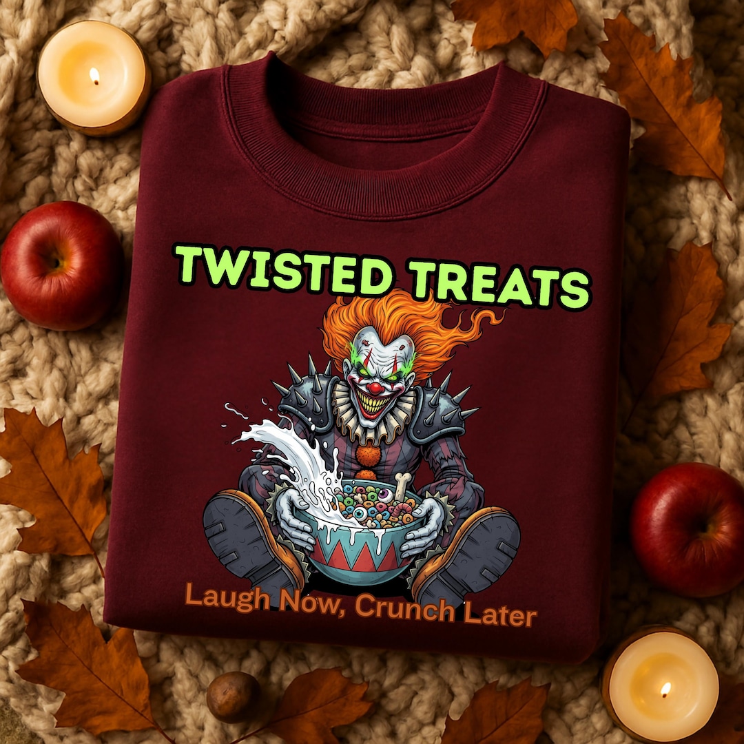 Creepy Clown Cereal Clipart, Scary Clown With Bowl of Cereal PNG ...
