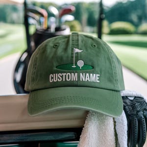 Custom Golf Dad Hat with Name, Golf Hat, Embroidered Baseball Cap, Personalized Golfer Gift for Dad Grandpa, Summer Golf Hat, Summer Hat
