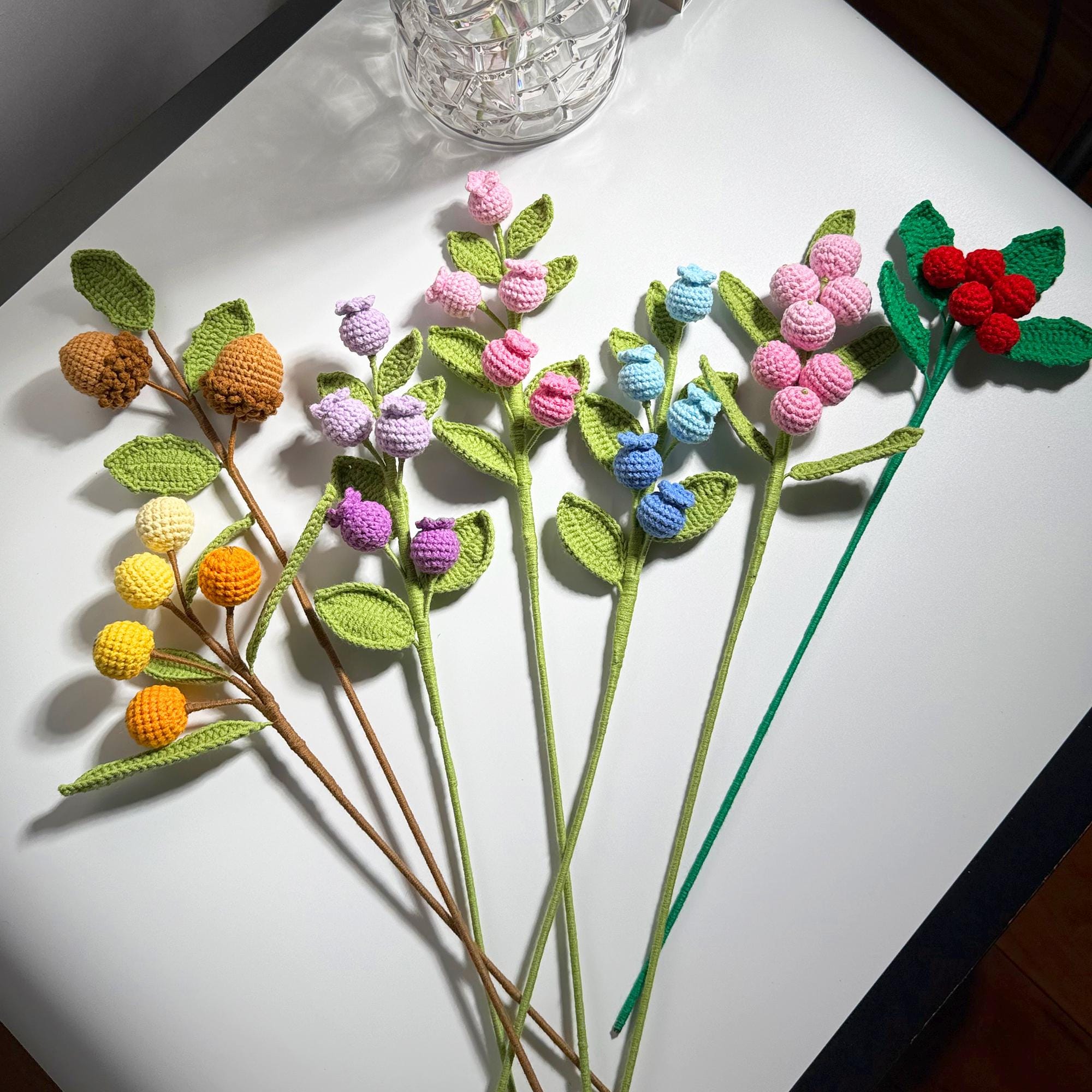 Bâton de fleurs artificielles 40cm, 20 pièces, fil de fer, fausses Roses, accessoires de fleurs, Vases d'arrangement pour accessoires de décoration de la maison  15