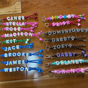 Personalized Name Keychain, Paracord Backpack Tag, Team Mom Gift image 15