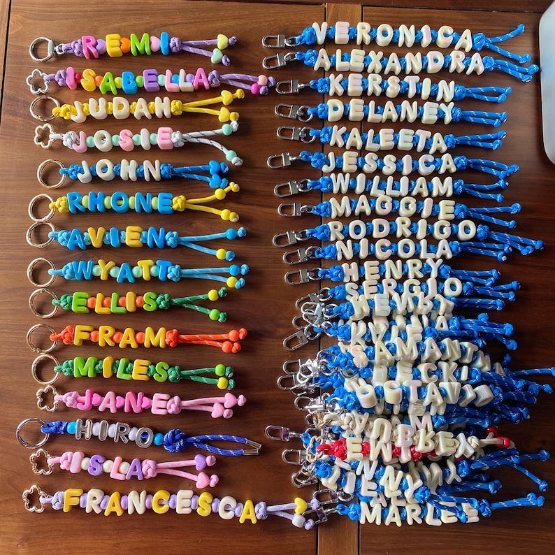 Personalized Name Keychain, Paracord Backpack Tag, Team Mom Gift image 10