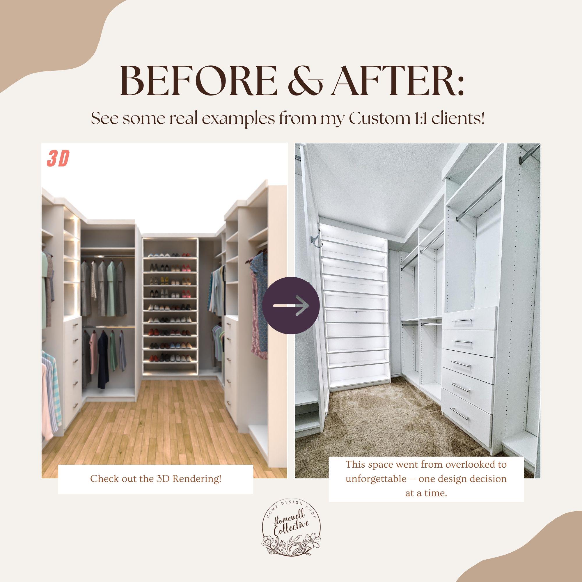 1:1 Custom Service Personalized Closet Design Planner Closet Layout ...