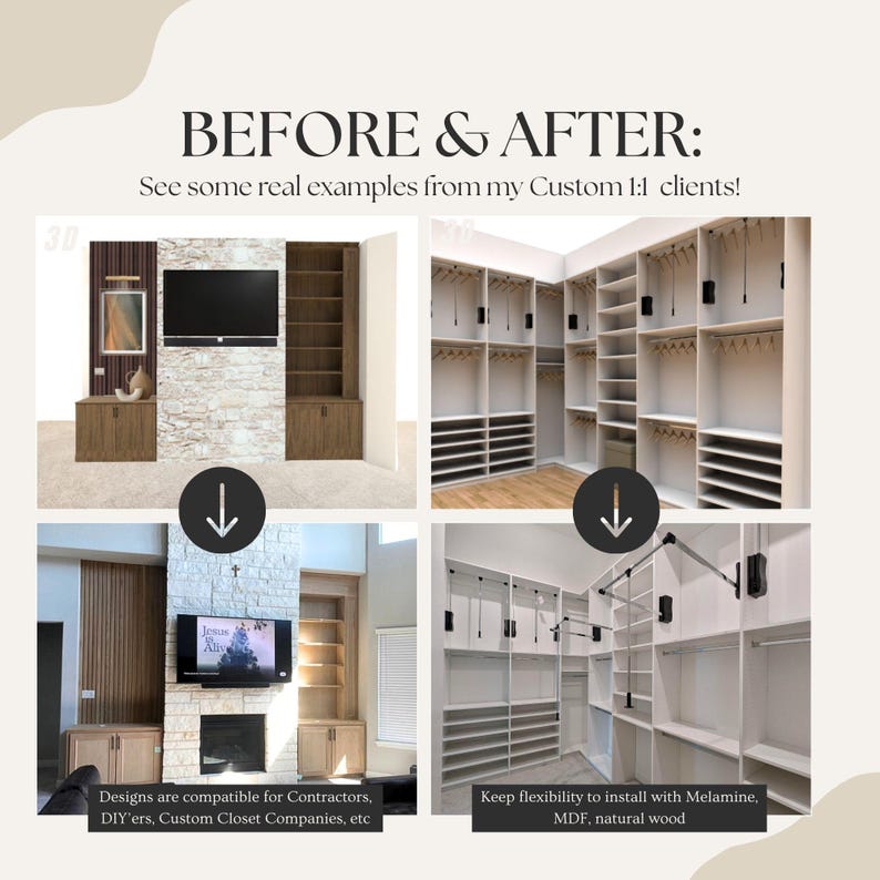 Custom Home Storage Design Service, 1:1 Layout (digital Design) - Etsy