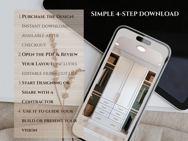 Walk-in Closet Template Printable Closet Planner Downloadable Design ...