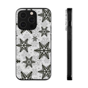 Coque de portable flocon de neige au pays des merveilles d&#39;hiver, cadeau des fêtes, jolie coque de portable, Noël, ambiance hivernale