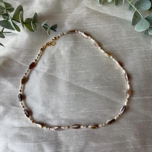 Beaded Shell Necklace | White Shell Necklace | Natural Shell Necklace