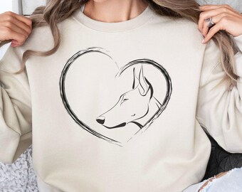 T-shirt graphique pour chien danois, chemise pour chiot dessin au trait minimaliste