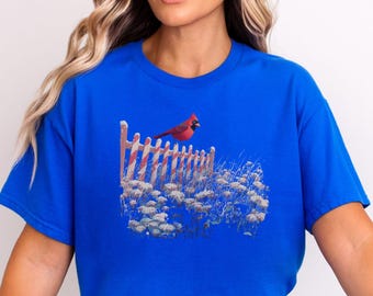 Christmas Cardinal Shirt: Bird Lover Holiday Tee