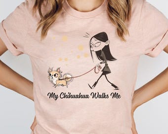 Funny Chihuahua Dog Mom T-Shirt, Casual Tee