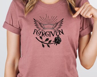 Forgiven Faith Graphic Tee: Christian Inspirational T-Shirt