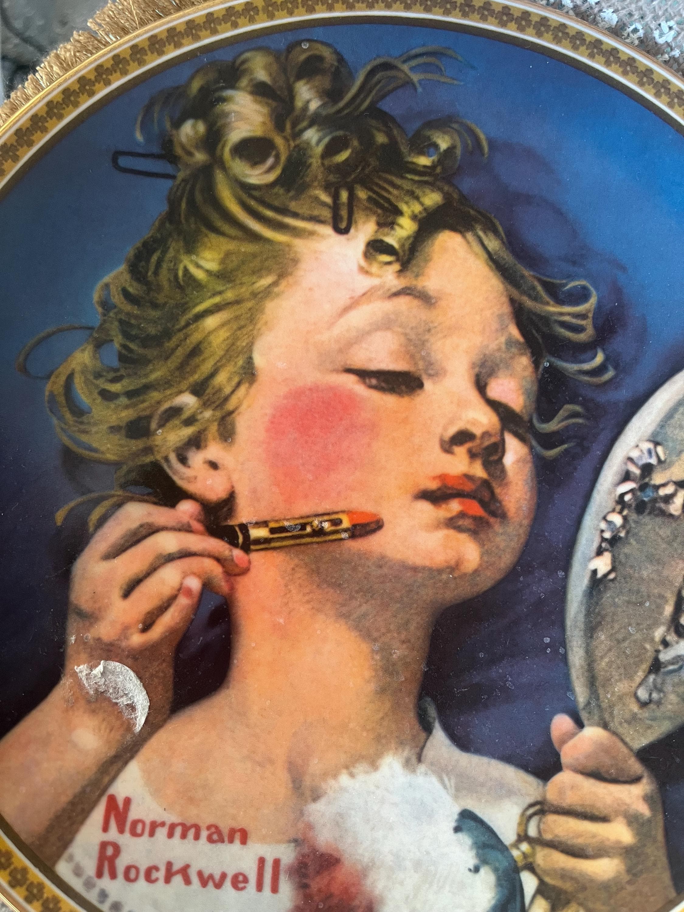 Vintage Norman Rockwell Collector Plate “making Believe at the