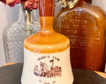 MO Souvenir Bell | Ceramic Hand Bell | Collectible Missouri Souvenir | Rustic Farmhouse Decor | Vintage Bell