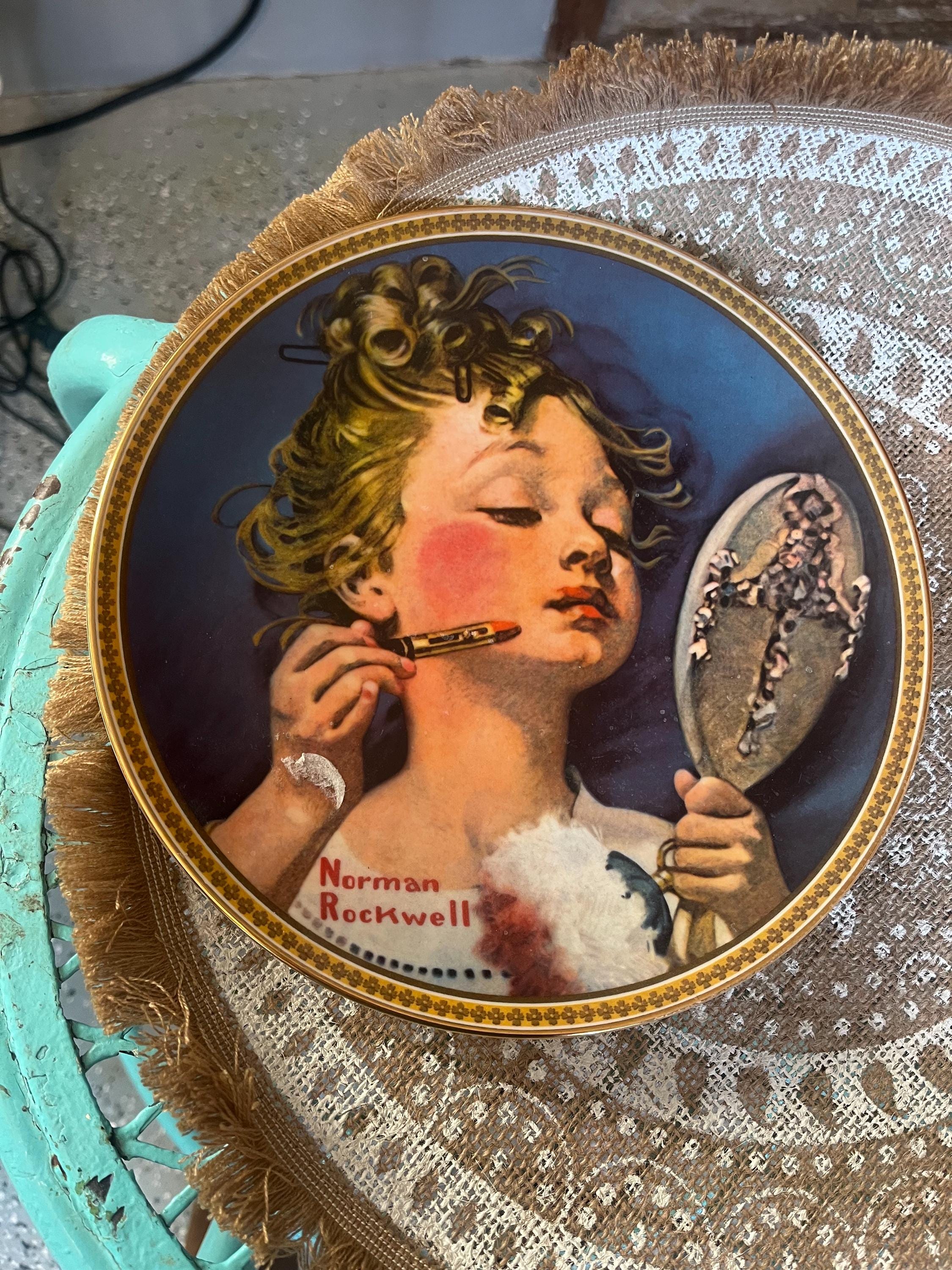 Vintage Norman Rockwell Collector Plate “making Believe at the