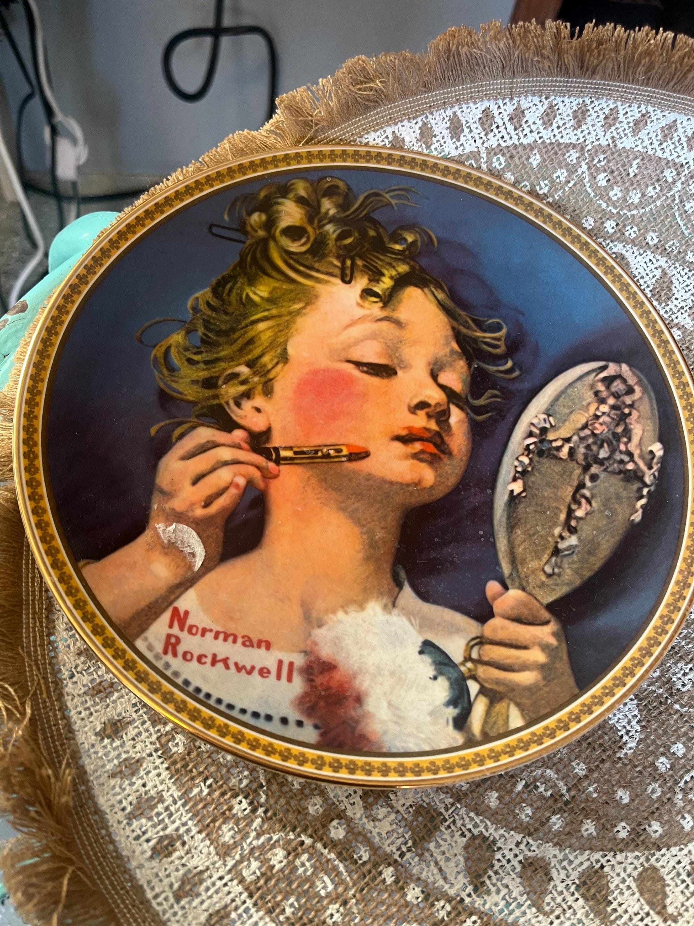 Vintage Norman Rockwell Collector Plate “making Believe at the