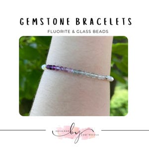 Gemstone Bracelet, Healing Bracelet, Therapy Bracelet, Spiritual Bracelet, gift for her, fluorite, jewelry, crystal bracelet