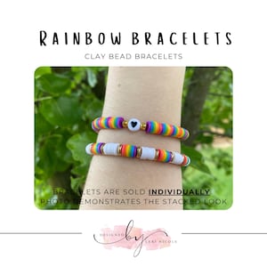 Rainbow Bracelets, rainbow love bracelet, personalized gift, handmade bracelet, birthday gift, gift for her, pride bracelet