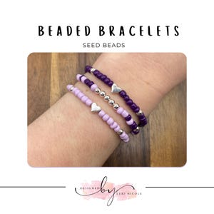 Pulseiras personalizadas, Pulseira de miçangas, Pulseira minimalista, presente para ela, pulseira de miçangas, joias de miçangas, pulseiras empilháveis