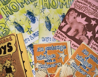 one-page zines! minis and duotone risograph!