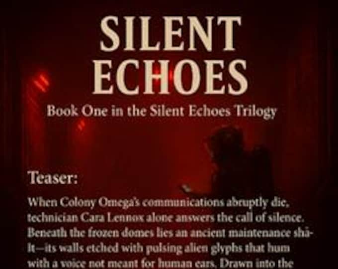 Featured listing image: Silent Echoes: a 7,500-word sci-fi horror novella of haunting whispers, alien glyphs & unanswered beacons – pdf, epub
