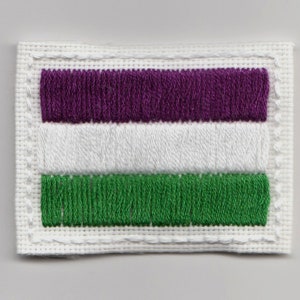 Genderqueer Pride Flag Embroidered Patch