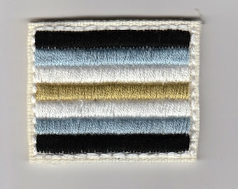 Agender Flagge gestickter Aufnäher