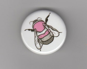 Demigirl Bee pinback button