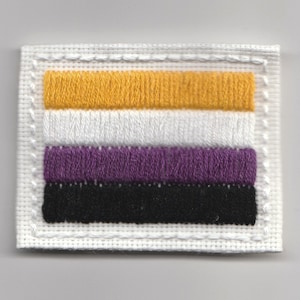 Non-binary Pride Flag Embroidered Patch