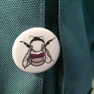 Demisexual Bee pinback button