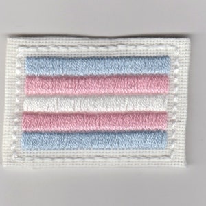 Transgender Pride vlag geborduurd patch