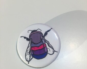 Bisexual Bee pinback button