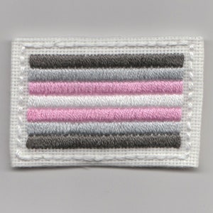 Demigirl Pride Flag Embroidered Patch