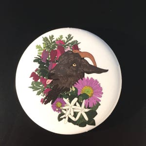 Blep!Goat pinback button