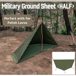 CAMPLUS Military Groundsheet (HALF SIZE) Footprint for Polish Lavvu Poncho